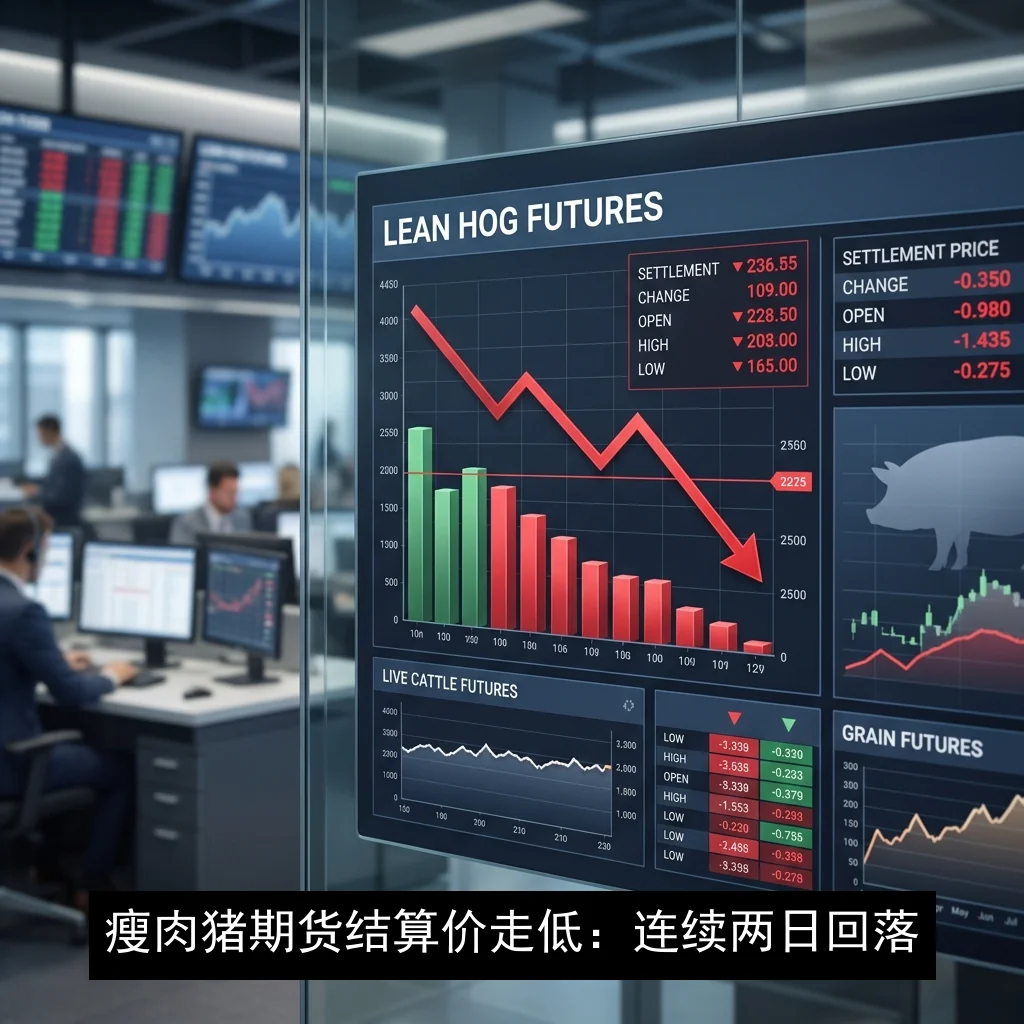 瘦肉猪期货结算价走低：连续两日回落