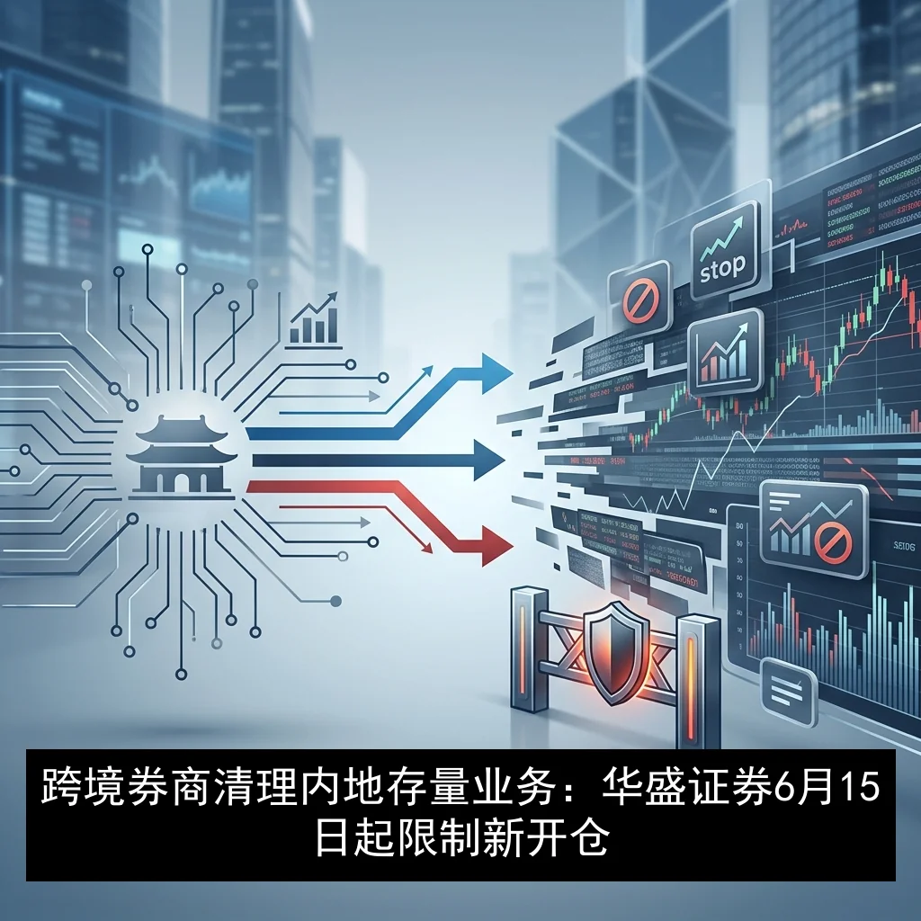 跨境券商清理内地存量业务：华盛证券6月15日起限制新开仓